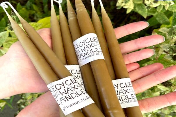 beeswax candle making