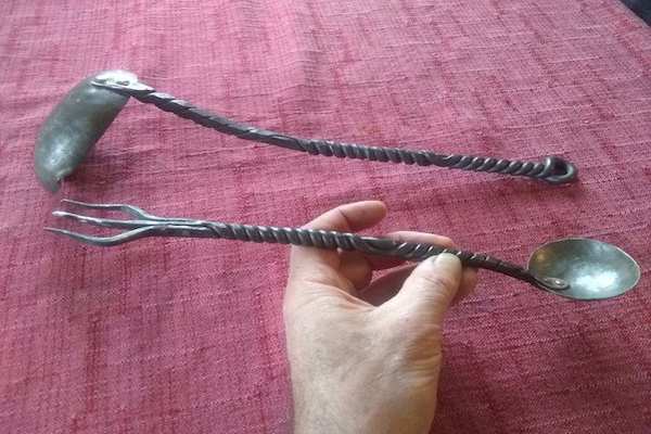 Blacksmithed Spoons and Ladles w/ Tod Kershaw 2 blacksmithed spoons
